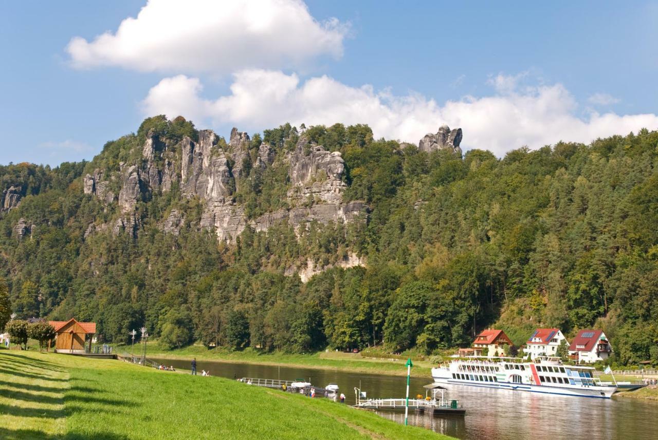Ferienwohnungen Elbjuwel Rathen Exteriör bild